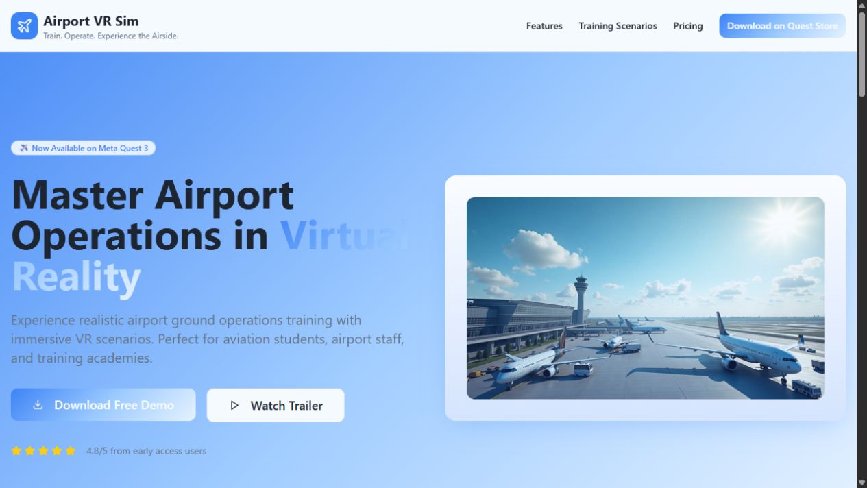 Airport VR Training project screenshot
