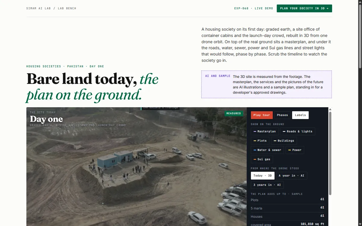 Housing development rebuilt in 3D from drone footage