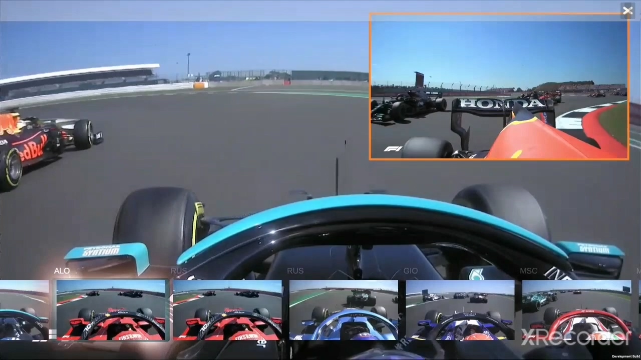 Sky F1 Mosaic multi-camera sports viewing interface