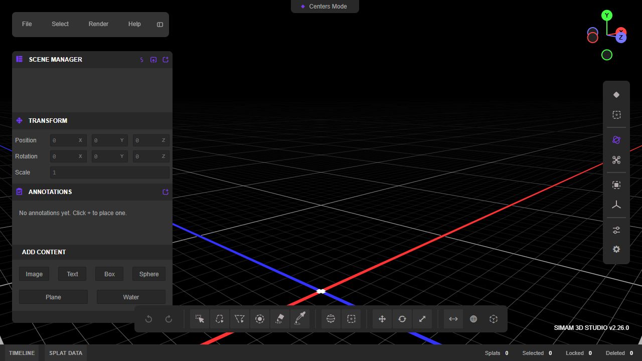 Simam 3D Studio project screenshot